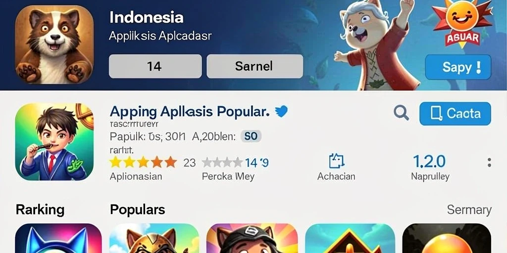 Lingkungan permainan yang penuh warna dan detail.